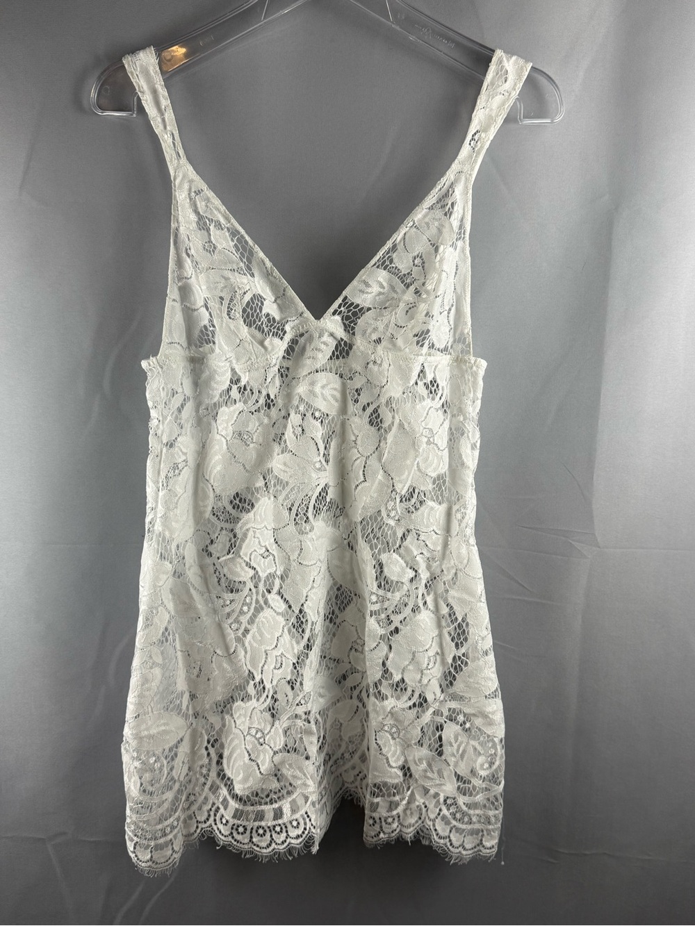 White Lace Sheer Camisole Tank Boho Bridal Cottagecore Romantic
